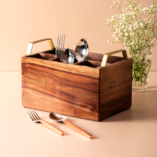 HANDYFINER CHOPPING BOARD AND CUTLERY STAND COMBO II FOOD GRADE II WATER RESISTANT