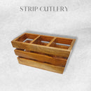 WOODEN STRIP CUTLURY STAND || WATER RESISTENT || ACACIA WOOD