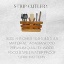 WOODEN STRIP CUTLURY STAND || WATER RESISTENT || ACACIA WOOD