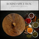 WOODEN ROUND SPICE BOX || FOOD GRADE AND WATER RESISTENT || ACACIA WOOD