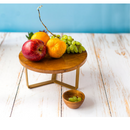 Wooden Cake Stand for Dining Table | Acacia  Wood Dessert Stand Pedestal | Cake, Dessert, Pizza, Cup Cakes, Muffins Stand || Food Safe||CS-01