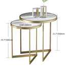 Duo Golden Metal Nesting Side Tables