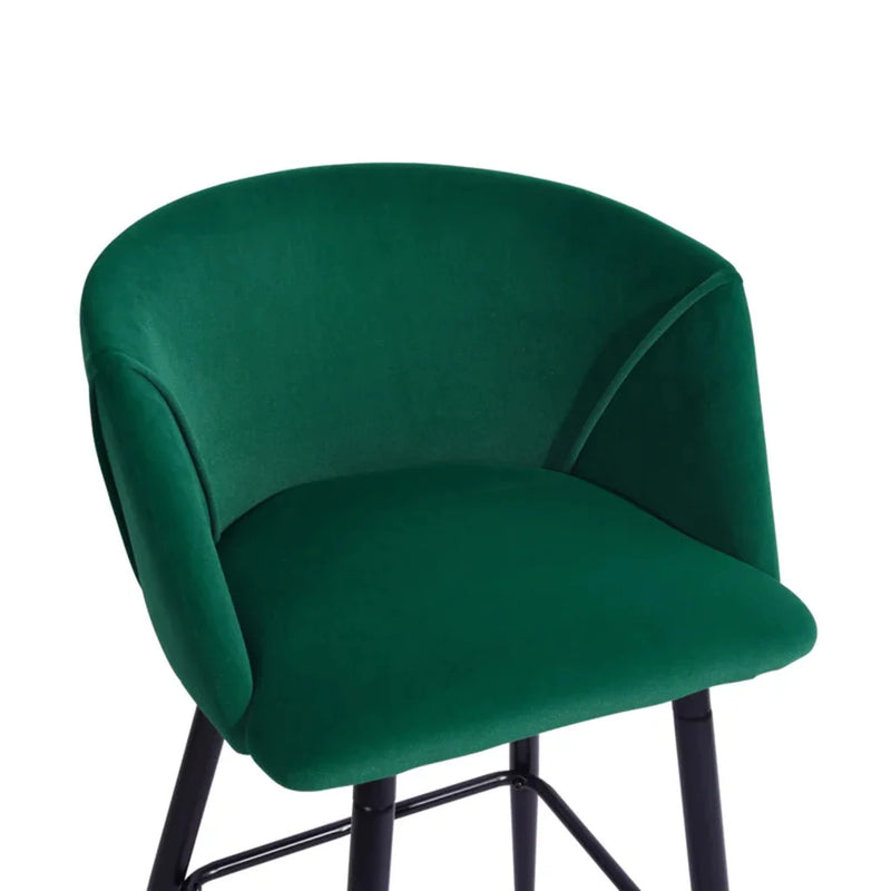 Luxurious Comfy Green Velvet Bar Chair / Long Chair