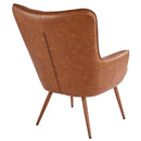 Tan Leatherette Luxurious Accent Chair