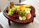 WOODEN BEAUTIFUL DRY FRUIT FOLDABLE BASKET MANGO SHAPE