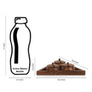 Handyfiner SHEESHAM WOOD TRIANGULAR CONTAINER TRAY SET WITH SPOONS