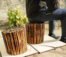 LOBBEY ROUND WOODEN STOOL FROM NATURAL WOODEN LOGS FOR BEDROOM/ LIVING ROOM/ TEA/ COFFEE TABLE