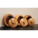 HANDYFINER REFRESHMENTS/ DRY FRUITS CONTAINER SET OF 3 II WOODEN CONTAINERS