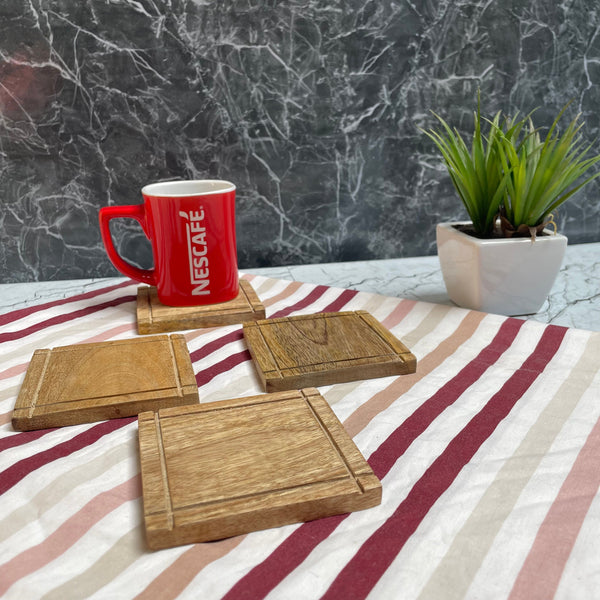 Mango wood Coaters set of 4||Premium quality ||Excellent finishing.