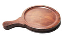 Wooden Pizza Serving Platter Cum Chopping Board on Back Side Sheesham Wood, (10 inch)
