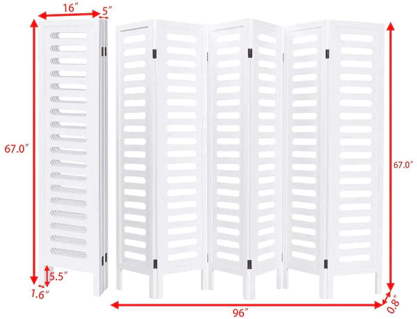 6 Panel Handicrafts Partition Wooden Room Divider Wooden Screen Wooden Separator partition for Living Room
