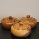 HANDYFINER REFRESHMENTS/ DRY FRUITS CONTAINER SET OF 3 II WOODEN CONTAINERS