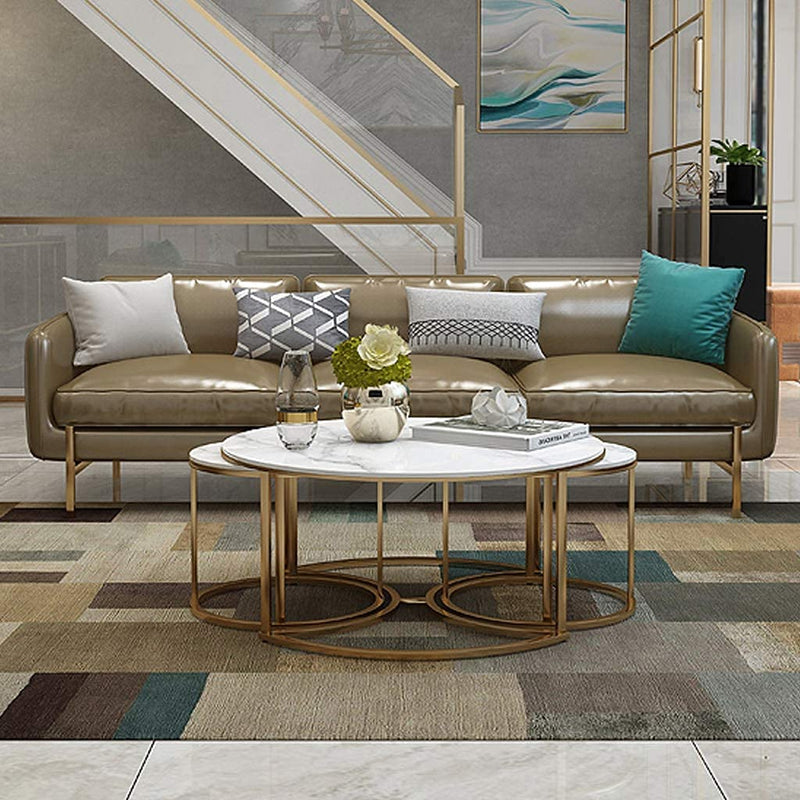 Golden Nesting Tables Trio