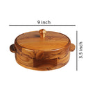 TEAK WOOD CHAPATI BOX/ ROTI BOX/ WOODEN CASSEROLE