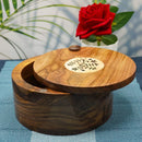 HANDYFINER Pakka Sheesham Wood Chapati Box, Wooden Hot Pot Roti Dabba with Lid, Roti Storage Server Basket, Container for Kitchen