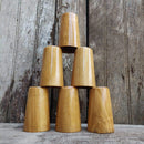 HANDYFINER Handcrafted Premium Glass || Teak Wood ( Set of 6 ) || Food Safe