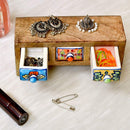 WOODEN & CERMAIC MINI CHEST