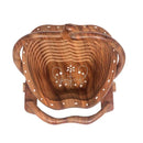 BEAUTIFUL ROSE WOOD FRUIT/VEGETABLES FOLDABLE BASKET
