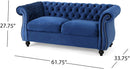 Karen Traditional Chesterfield Loveseat Sofa