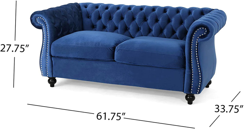 Karen Traditional Chesterfield Loveseat Sofa