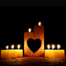 Wooden Traditional Diyas/Candles Lights Diwali Special with 3 candles.