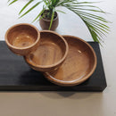 Wooden Bowl || Set of 3 || Food Safe || Acacia Wood || Hot/Cold Meal
