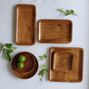 WOODEN Acacia Platter Set of 6 || Food Safe || Water Proof||Premium quality with excellent finishing.
