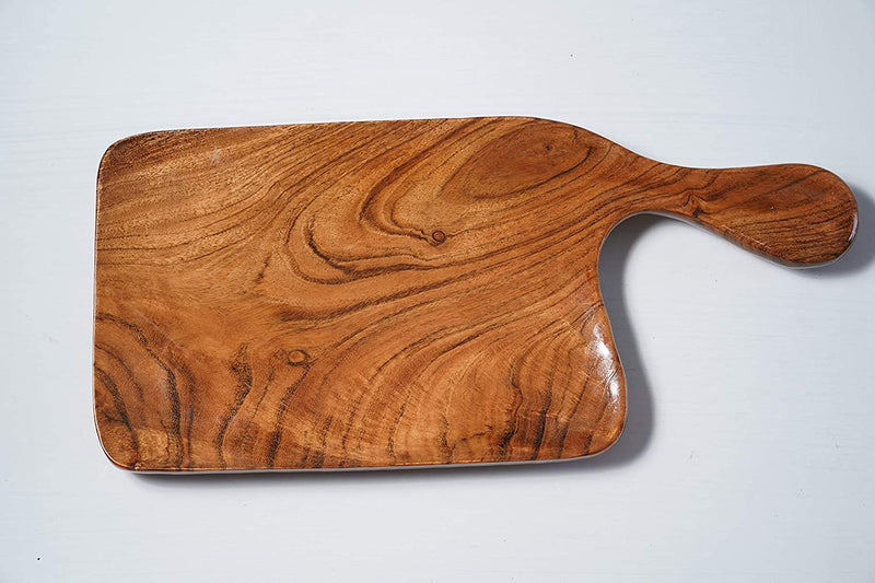 WOODEN PLATTER SET OF 2 II Side Handle Tray|| ACACIA WOOD II HIGH QUALITY