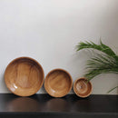 Wooden Bowl || Set of 3 || Food Safe || Acacia Wood || Hot/Cold Meal