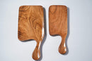 WOODEN PLATTER SET OF 2 II Side Handle Tray|| ACACIA WOOD II HIGH QUALITY
