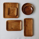 WOODEN Acacia Platter Set of 6 || Food Safe || Water Proof||Premium quality with excellent finishing.