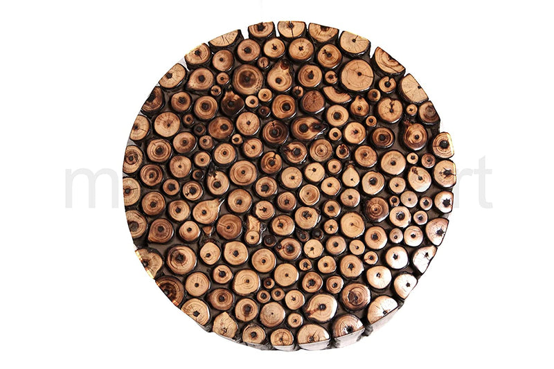 LOBBEY ROUND WOODEN STOOL FROM NATURAL WOODEN LOGS FOR BEDROOM/ LIVING ROOM/ TEA/ COFFEE TABLE