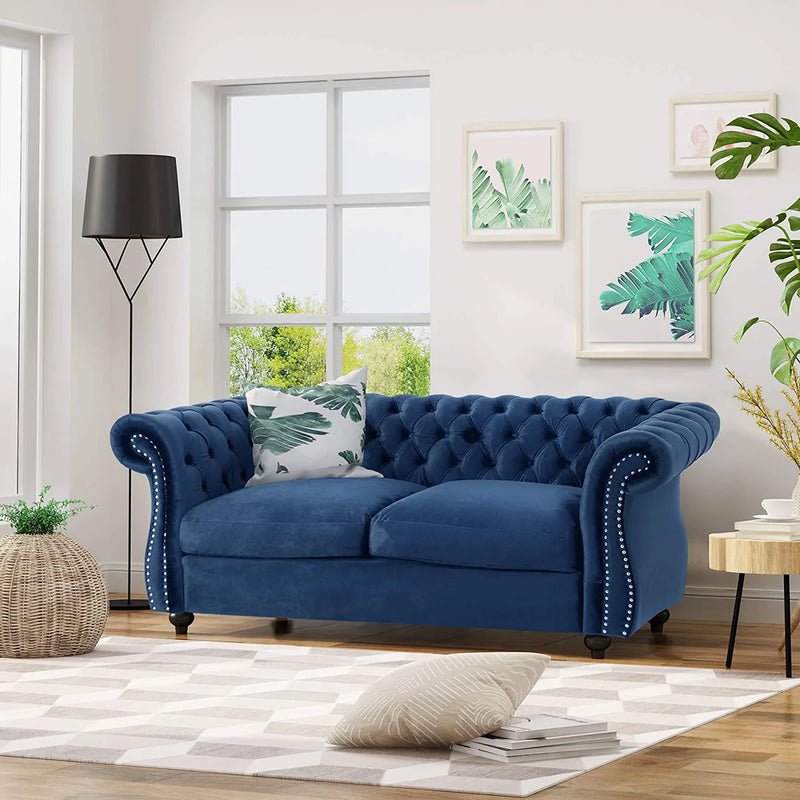 Karen Traditional Chesterfield Loveseat Sofa