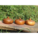 HANDYFINER REFRESHMENTS/ DRY FRUITS CONTAINER SET OF 3 II WOODEN CONTAINERS