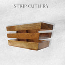WOODEN STRIP CUTLURY STAND || WATER RESISTENT || ACACIA WOOD