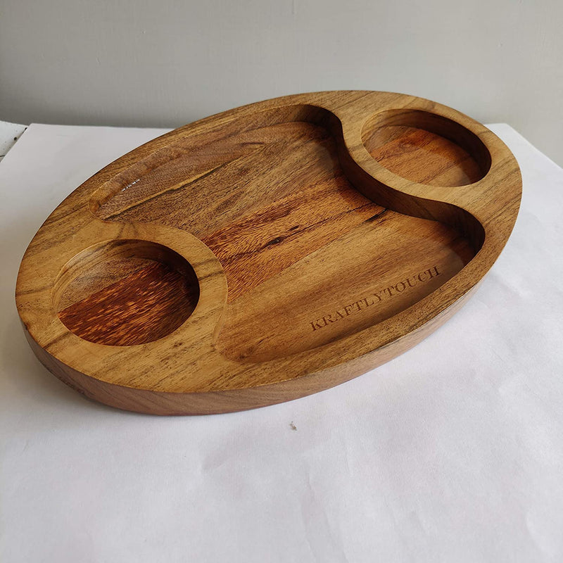 Premium Look Serving Platter || Tray || Snack || Spring Roll || Plate || Acacia Wood || Food Safe