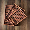 Wooden Sheesham Serving Tray(Set of 3)||beautifully designed||brown||