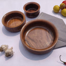 Wooden Matka Bowl || Set of 3 || Food Safe || Acacia Wood || Hot/Cold Meal