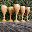 WOODEN || Royal Look Premium Wine Glass || Teak Wood || Set of 6