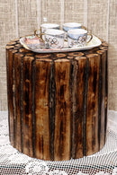 LOBBEY ROUND WOODEN STOOL FROM NATURAL WOODEN LOGS FOR BEDROOM/ LIVING ROOM/ TEA/ COFFEE TABLE