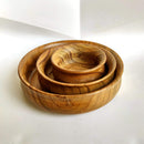 Wooden Matka Bowl || Set of 3 || Food Safe || Acacia Wood || Hot/Cold Meal