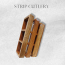 WOODEN STRIP CUTLURY STAND || WATER RESISTENT || ACACIA WOOD