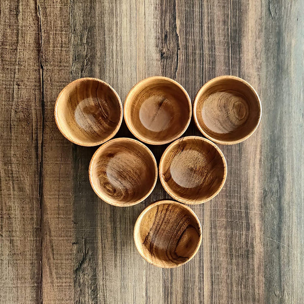 Handcrafted Small Bowls for Deserts || Ice-Cream || Chatni || Sauce || Pickle || Food Safe || Set of 6