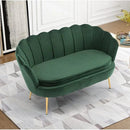 Velvet Flared Arm Loveseat