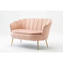 Velvet Flared Arm Loveseat