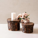 HANDYFINER handcrafted water resistant wooden bark risers set of 2 II Home Decor II Wooden Risers