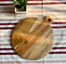 LOBBEY TEAK WOOD ROUND CHOPPING BOARD II WOODEN CUTTING BOARD