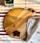 LOBBEY TEAK WOOD ROUND CHOPPING BOARD II WOODEN CUTTING BOARD