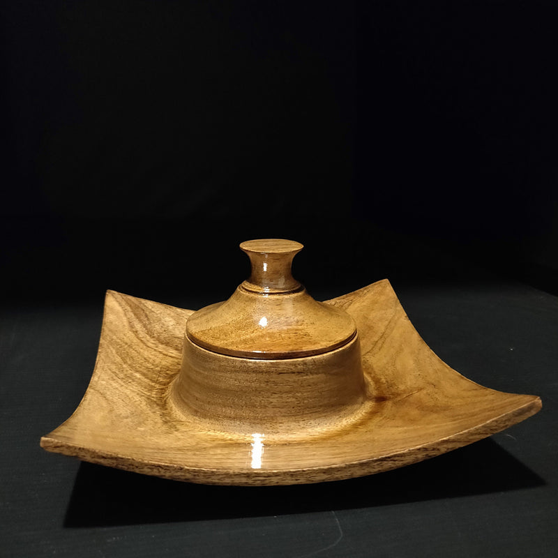 Handcrafted Royal Look Serving Platter || Tray || Snack || Spring Roll || Plate || Acacia Wood || Food Safe