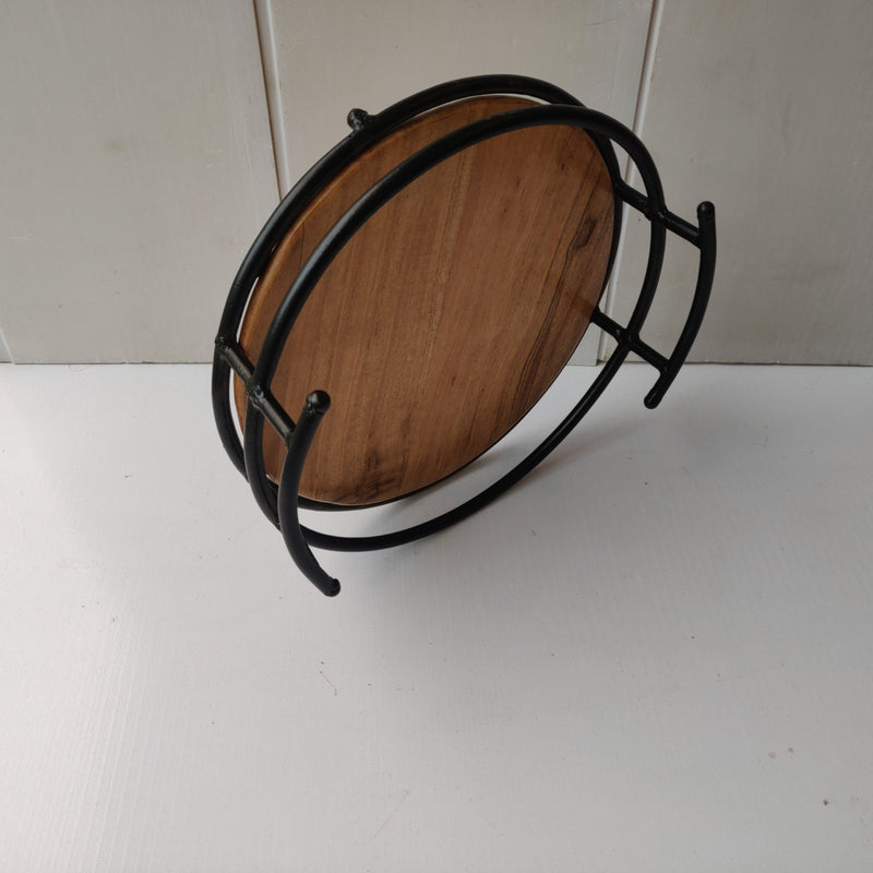 Premium Look Serving Platter || Tray || Metal Handle || Plate || Acacia Wood || Food Safe